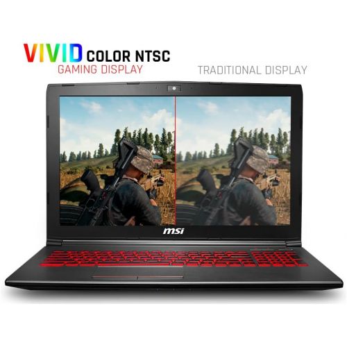  MSI GV62 8RD-034 15.6 Thin and Light Gaming Laptop, GeForce GTX 1050Ti 4G, Intel i7-8750H (6 Cores), 8GB DDR4, 128GB SSD + 1TB, Windows 10 64 bit, Steelseries Red Backlit Keys