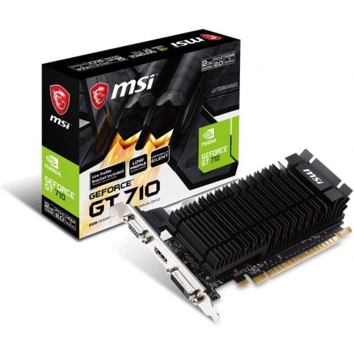  MSI Gaming GeForce GT 710 2GB GDRR3 64-bit HDCP Support DirectX 12 OpenGL 4.5 Single Fan Low Profile Graphics Card (GT 710 2GD3 LP)