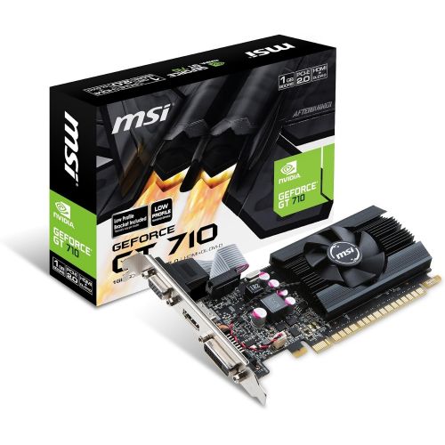  MSI Gaming GeForce GT 710 2GB GDRR3 64-bit HDCP Support DirectX 12 OpenGL 4.5 Single Fan Low Profile Graphics Card (GT 710 2GD3 LP)