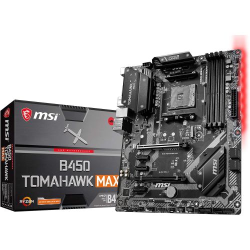  MSI Arsenal Gaming AMD Ryzen 1st and 2nd Gen AM4 M.2 USB 3 DDR4 DVI HDMI Crossfire ATX Motherboard (B450 Tomahawk)