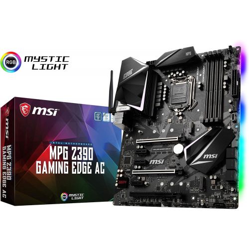  MSI MPG Z390 Gaming Edge AC LGA1151 (Intel 8th and 9th Gen) M.2 USB 3.1 Gen 2 DDR4 HDMI DP Wi-Fi SLI CFX ATX Z390 Gaming Motherboard