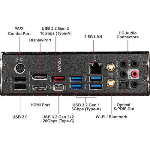 MSI MPG Z390 Gaming Edge AC LGA1151 (Intel 8th and 9th Gen) M.2 USB 3.1 Gen 2 DDR4 HDMI DP Wi-Fi SLI CFX ATX Z390 Gaming Motherboard