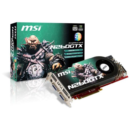  MSI N260GTX-T2D896-OCv4 GeForce GTX 260 896MB 448-bit DDR3 PCI Express 2.0 x16 HDCP Ready SLI Supported Video Card - Retail