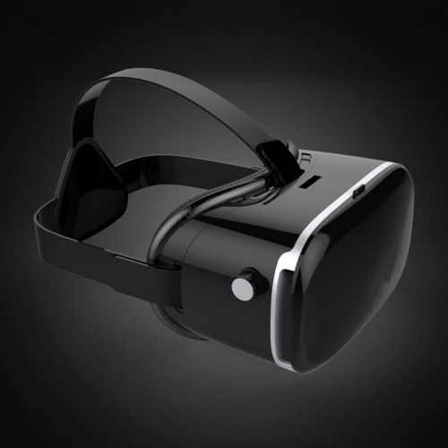  MSQL 3D Virtual Reality Goggles, Blue Glass Lens, Adjustable Lenses, Compatible with iOSAndroid Smartphones 4-6 Inches
