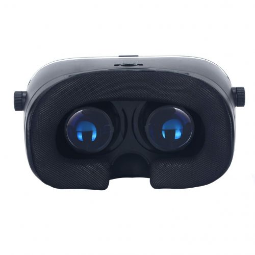  MSQL 3D Virtual Reality Goggles, Blue Glass Lens, Adjustable Lenses, Compatible with iOSAndroid Smartphones 4-6 Inches