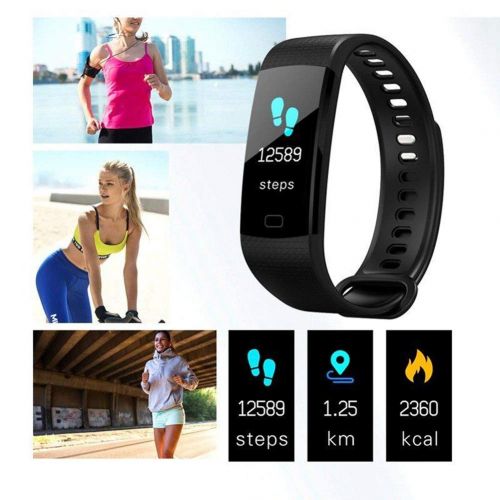  MSQL Fitness Tracker, Heart Rate Blood Pressure Monitor Watch with Color Screen, Step Counter, Calorie Counter, Sleep Monitor, for iOS Android