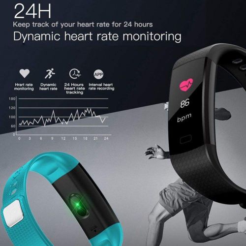  MSQL Fitness Tracker, Heart Rate Blood Pressure Monitor Watch with Color Screen, Step Counter, Calorie Counter, Sleep Monitor, for iOS Android