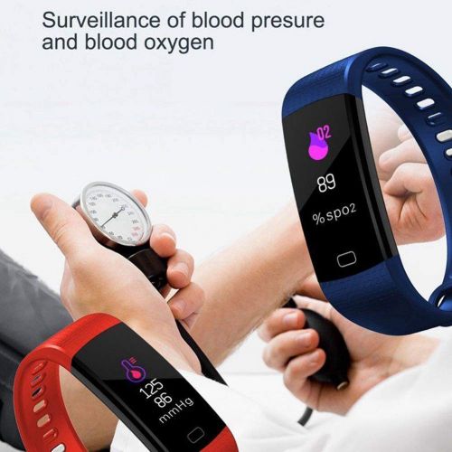  MSQL Fitness Tracker, Heart Rate Blood Pressure Monitor Watch with Color Screen, Step Counter, Calorie Counter, Sleep Monitor, for iOS Android