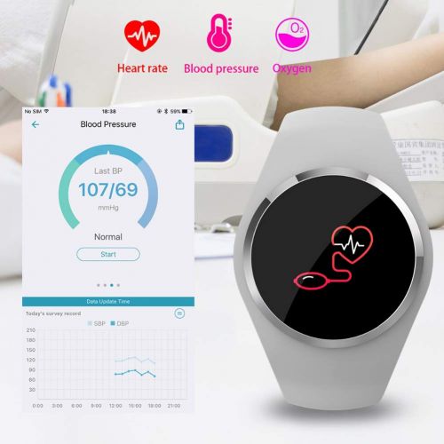  MSQL Fitness Tracker, IP67 Waterproof Smart Wristband, Heart Rate Blood Pressure Sleep Monitor Bluetooth Health Watch, Compatible for Android & iOS Phones