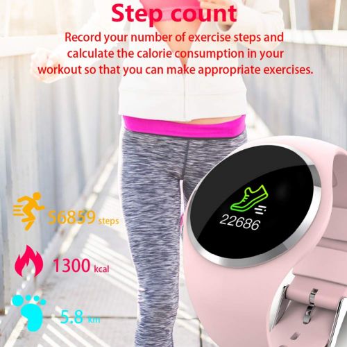  MSQL Fitness Tracker, IP67 Waterproof Smart Wristband, Heart Rate Blood Pressure Sleep Monitor Bluetooth Health Watch, Compatible for Android & iOS Phones