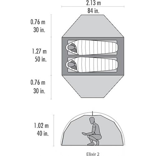 엠에스알 MSR Elixir 2-Person Lightweight Backpacking Tent