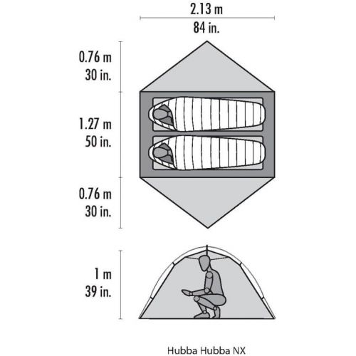 엠에스알 MSR Hubba Hubba NX 2-Person Lightweight Backpacking Tent