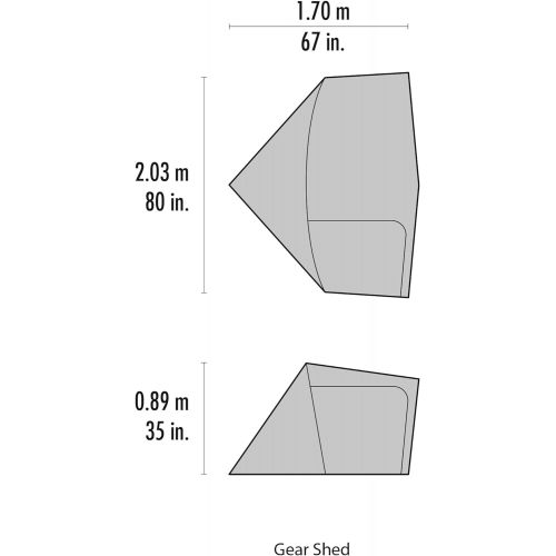 엠에스알 MSR Gear Shed Tent Attachable Shelter for Elixir & Hubba Tents