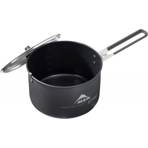 엠에스알 MSR Ceramic Nonstick 2.5-Liter Camping Pot with Fusion Coating, Black