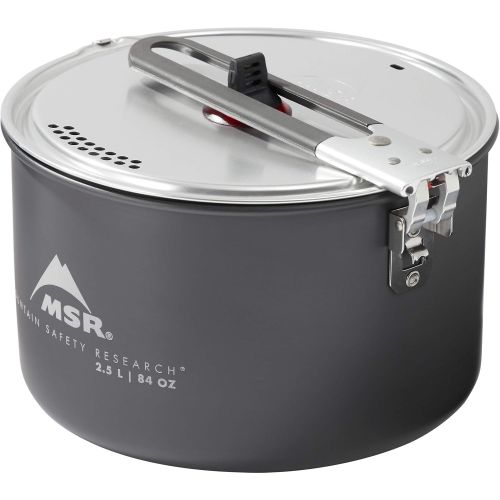 엠에스알 MSR Ceramic Nonstick 2.5-Liter Camping Pot with Fusion Coating, Black