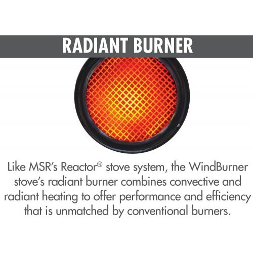 엠에스알 MSR WindBurner Personal Stove System for Fast Boiling Fuel Efficient Cooking for Backpacking, Solo Travelers, and Minimalist Trips
