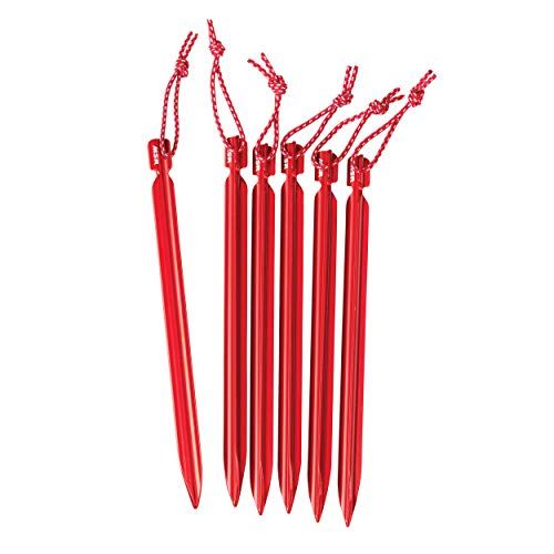 엠에스알 MSR Groundhog Tent Stake Kit, 6 Pack, Mini 6 Inch , Red