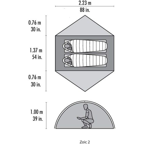 엠에스알 MSR Msr Zoic 2 Person Dome Tent