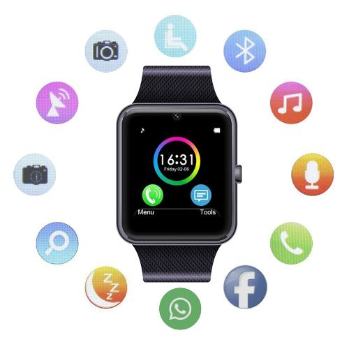  MSRMUS Smart Watch Compatible for Iphone 5s66s77s and Android 4.3 above, Anti Lost and Pedometer Fitness Tracker (Partial Functions)