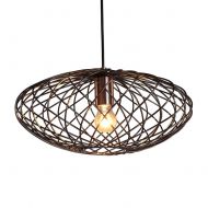 MStar MSTAR Industrail Metal Pendant Light Copper Finished Oval Cage Lamp Shade Farmhouse Chandelier Ceiling Lighiting Fixture