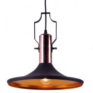 MStar MSTAR Industrial Black Pendant Light, Kitchen Bar Lighting Fixture, Restaurant Pendant Light Shade with Antique Copper Deco