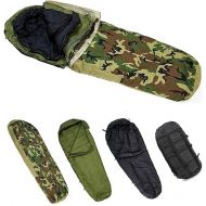 MT Army Military Modular Sleeping Bags System, Multi Layered with Bivy Cover for All Season, Woodland/Multicam