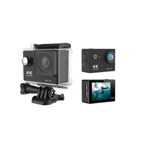  MT M&T - 4K Ultra HD WIFI Action Camera, Underwater Waterproof Diving Camcorder, Helmet Camera with 170 Degree Wide Viewing Angle Fisheye Lens (Black)