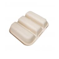 Pulp Fiber Disposable Take Out Taco 3 Compartment Divider/Holder by MT Products - (15 Pieces)