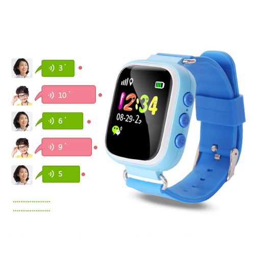  MT-Style-Anti-lost Tracker Anti-Lost Tracker GPS Children Watch Child Smart Watch Phone Position 1.44 inch Push-Button WiFi SOS Smart Baby Watch Anti Lost Smartwatch,Blue