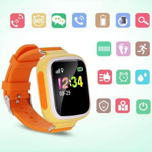  MT-Style-Anti-lost Tracker Anti-Lost Tracker GPS Children Watch Child Smart Watch Phone Position 1.44 inch Push-Button WiFi SOS Smart Baby Watch Anti Lost Smartwatch,Blue