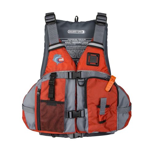  MTI Life Jackets MTI Solaris F-Spec Fishing Life Jacket - Orange/Gray - XL/2X (46-56)