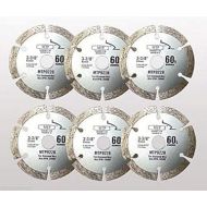 Pack of 6 60 Grits 3-3/8-inch Diamond Circular Saw Blade for Rockwell Versacut Versa Cut Rk3440k, Makita 3-3/8