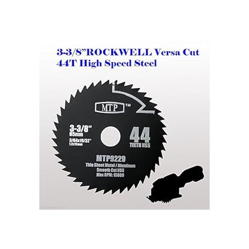  6X 3-3/8-inch Diamond/Wood/Metal Circular Saw Blade for Rockwell Versacut Versa Cut Rk3440k, Makita 3-3/8