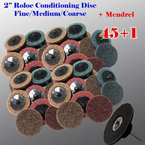  MTP 45+1 2 Roll Lock Flap Disc Surface Conditioning Sanding Disc Mixed Free Mandrel Fine Medium Coarse