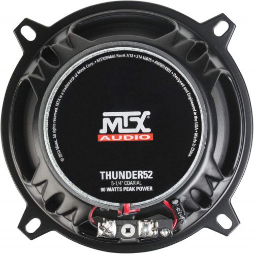  MTX Audio THUNDER52 Thunder Coaxial Speakers - Set of 2, 5.25 Inch 2-Way