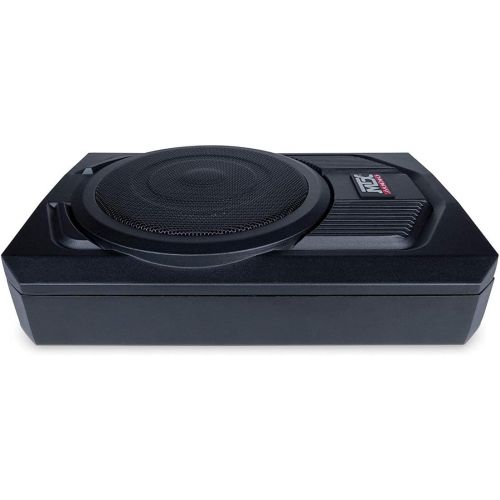  MTX TN8MS Terminator 8 Inch Micro Compact Amplified Subwoofer Enclosure for Small Vehicles with Class A/B Amplifier, Variable Bass Boost, External Bass Control, and Smart Engage Au