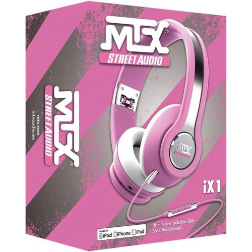  MTX Audio IX1-Pink Street Audio On Ear Acoustic Monitors - Pink