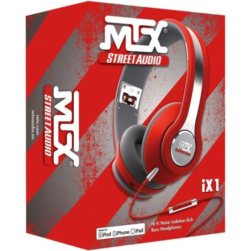  MTX Audio IX1-Red Street Audio On Ear Acoustic Monitors - Red