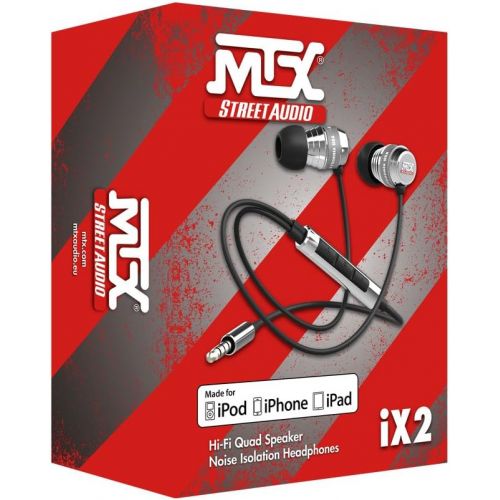  MTX Audio IX2-Black Street Audio On Ear Acoustic Monitors - Black