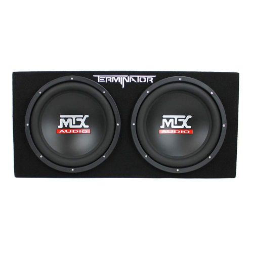  MTX TNE212D 12 1200W Dual Loaded Car Subwoofers + Box + Planet 1500W Amp + Kit