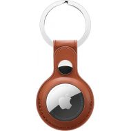 MUAAZ Leather Keychain Case for Apple Air Tag Holder Key Ring for Apple airtag holder
