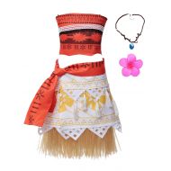 MUABABY Halloween Cosplay Costume Skirt Set with Necklace for Women Girls