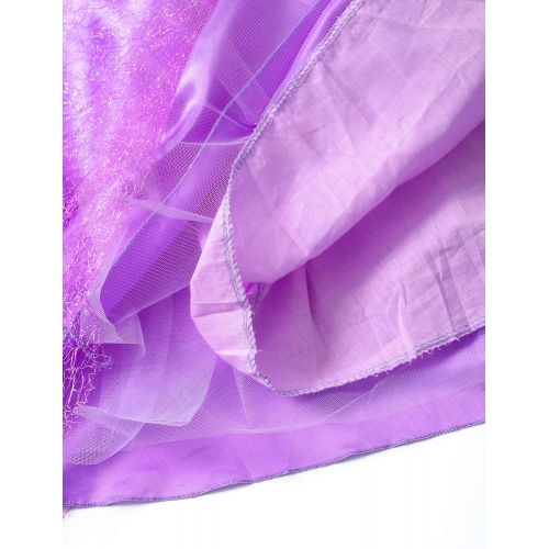  MUABABY Muababy Girl Dress Rapunzel Costume Party Cosplay Princess Dress up