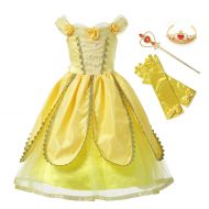 MUABABY Muababy Girl Dress Belle Costume Party Cosplay Dress up