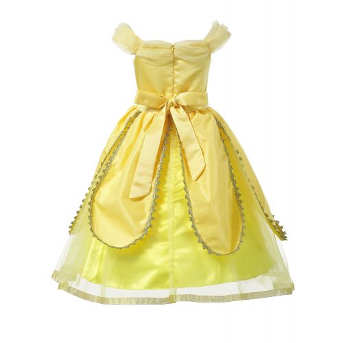  MUABABY Muababy Girl Dress Belle Costume Party Cosplay Dress up