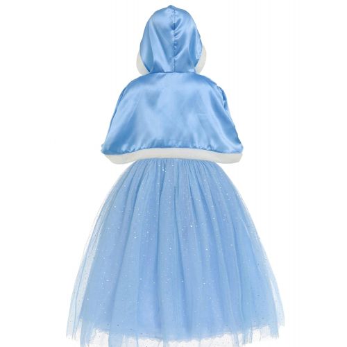  MUABABY Girls Cinderella Sparkle Sequin Princess Dress Costume