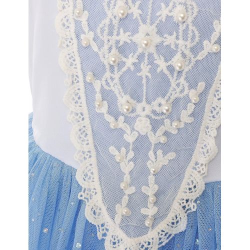  MUABABY Girls Cinderella Sparkle Sequin Princess Dress Costume