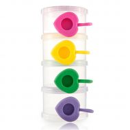 [아마존베스트]MUAI Baby Formula Dispenser Non-spill 4 Separate Containers for Travel Camping Portable Stackable Snack Container