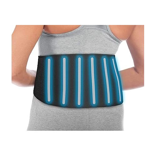  MUELLER Sports Medicine Adjustable Back Support, Back Belt, For Men and Women, Black, One Size, 1 Pack