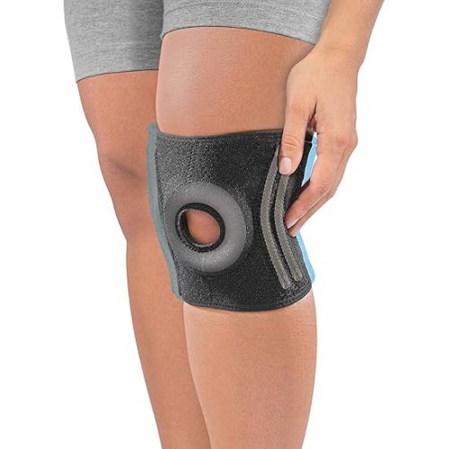  MUELLER Sports Medicine Adjustable Premium Knee Stabilizer with Padded Support, For Men and Women, Black, One Size